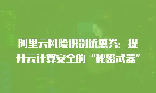 阿里云风险识别优惠券：提升云计算安全的“秘密武器”