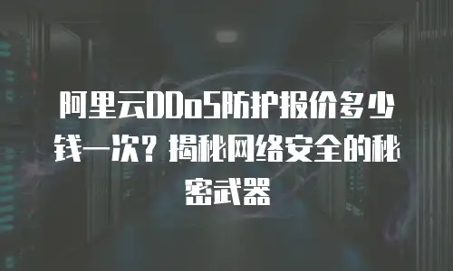 阿里云DDoS防护报价多少钱一次？揭秘网络安全的秘密武器