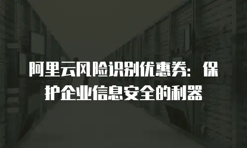 阿里云风险识别优惠券：保护企业信息安全的利器