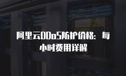 阿里云DDoS防护价格：每小时费用详解
