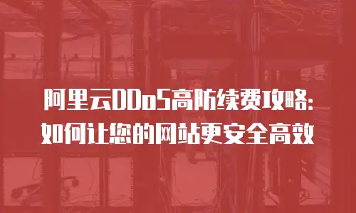 阿里云DDoS高防续费攻略：如何让您的网站更安全高效