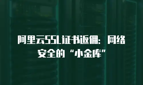 阿里云SSL证书返佣：网络安全的“小金库”