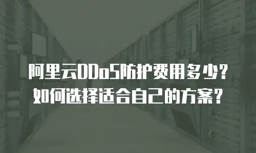 阿里云DDoS防护费用多少？如何选择适合自己的方案？