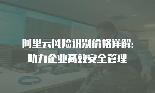 阿里云风险识别价格详解：助力企业高效安全管理