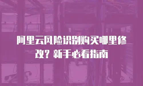 阿里云风险识别购买哪里修改？新手必看指南