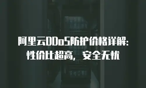 阿里云DDoS防护价格详解：性价比超高，安全无忧