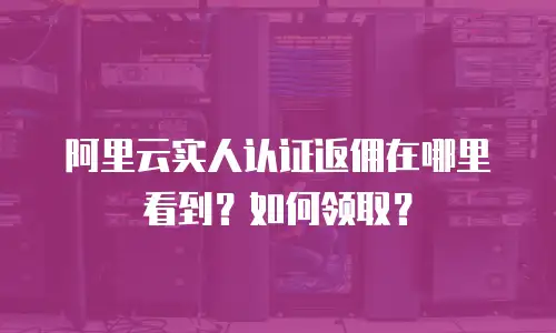 阿里云实人认证返佣在哪里看到？如何领取？
