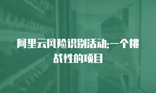 阿里云风险识别活动:一个挑战性的项目