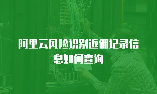 阿里云风险识别返佣记录信息如何查询