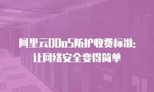 阿里云DDoS防护收费标准: 让网络安全变得简单