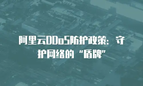 阿里云DDoS防护政策：守护网络的&ldquo;盾牌&rdquo;