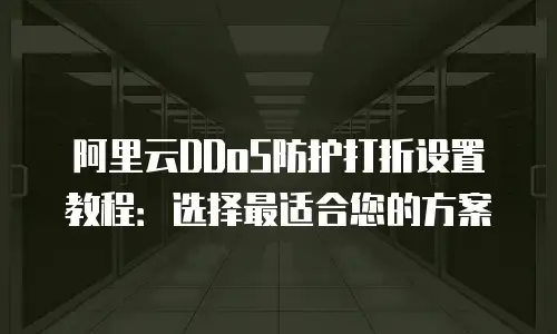 阿里云DDoS防护打折设置教程：选择最适合您的方案