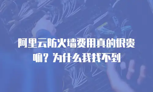 阿里云防火墙费用真的很贵嘛？为什么我找不到