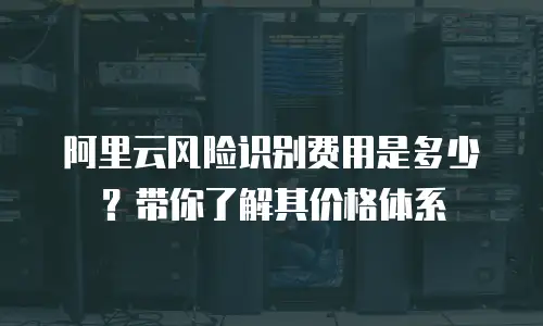 阿里云风险识别费用是多少？带你了解其价格体系