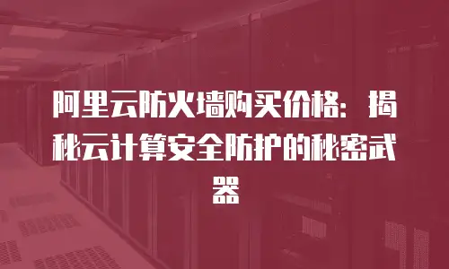 阿里云防火墙购买价格：揭秘云计算安全防护的秘密武器