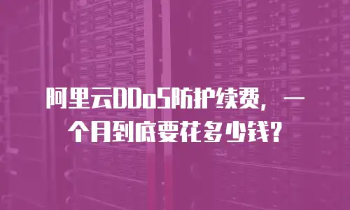 阿里云DDoS防护续费，一个月到底要花多少钱？