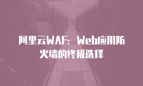 阿里云WAF：Web应用防火墙的终极选择