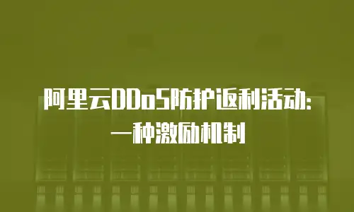 阿里云DDoS防护返利活动：一种激励机制
