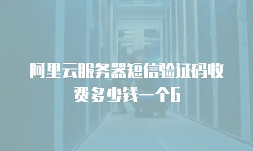 阿里云服务器短信验证码收费多少钱一个G