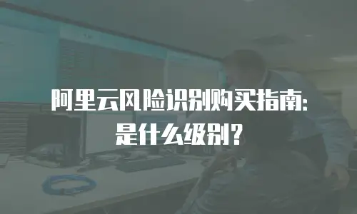 阿里云风险识别购买指南：是什么级别？