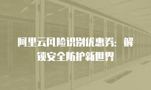 阿里云风险识别优惠券：解锁安全防护新世界