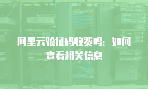 阿里云验证码收费吗：如何查看相关信息