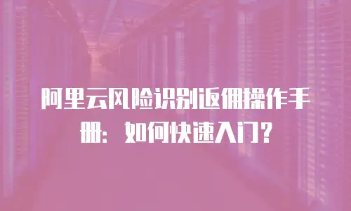 阿里云风险识别返佣操作手册：如何快速入门？