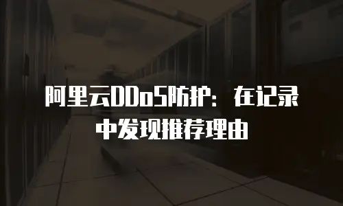 阿里云DDoS防护：在记录中发现推荐理由