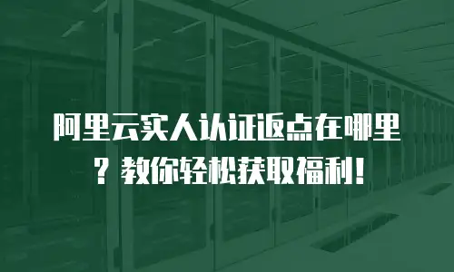 阿里云实人认证返点在哪里？教你轻松获取福利！