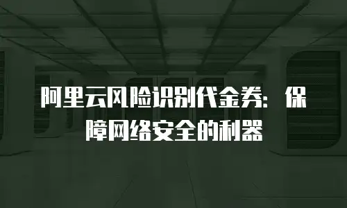 阿里云风险识别代金券：保障网络安全的利器