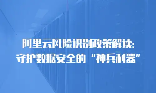 阿里云风险识别政策解读：守护数据安全的&ldquo;神兵利器&rdquo;