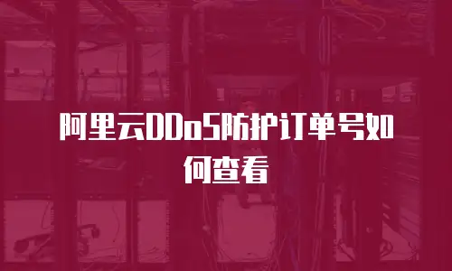 阿里云DDoS防护订单号如何查看
