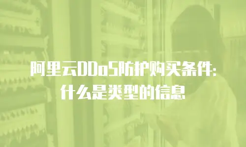 阿里云DDoS防护购买条件：什么是类型的信息