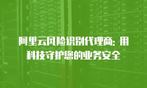 阿里云风险识别代理商: 用科技守护您的业务安全