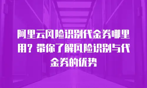 阿里云风险识别代金券哪里用？带你了解风险识别与代金券的优势