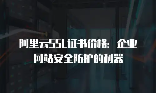 阿里云SSL证书价格：企业网站安全防护的利器