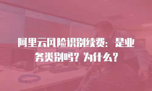 阿里云风险识别续费：是业务类别吗？为什么？