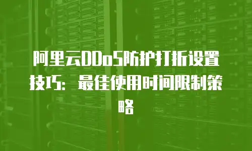 阿里云DDoS防护打折设置技巧：最佳使用时间限制策略