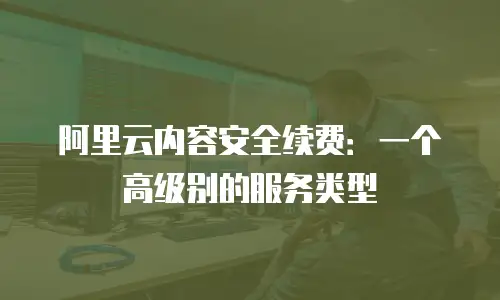 阿里云内容安全续费：一个高级别的服务类型