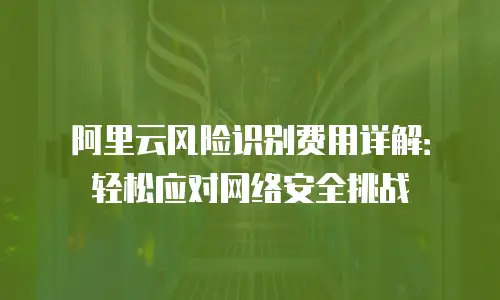 阿里云风险识别费用详解：轻松应对网络安全挑战