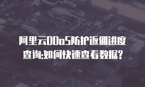 阿里云DDoS防护返佣进度查询:如何快速查看数据?