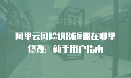 阿里云风险识别返佣在哪里修改：新手用户指南