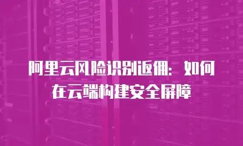 阿里云风险识别返佣：如何在云端构建安全屏障