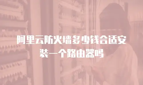 阿里云防火墙多少钱合适安装一个路由器吗