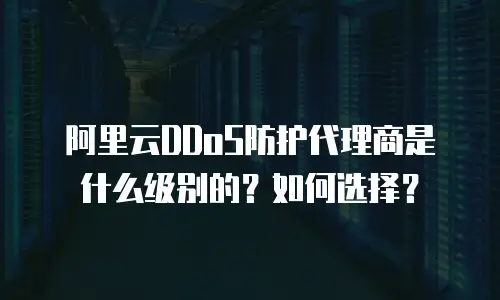 阿里云DDoS防护代理商是什么级别的？如何选择？