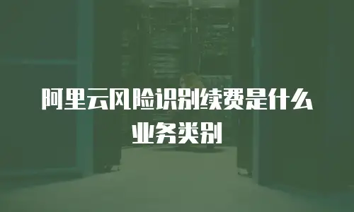 阿里云风险识别续费是什么业务类别