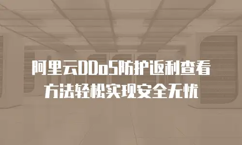 阿里云DDoS防护返利查看方法轻松实现安全无忧