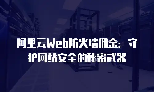 阿里云Web防火墙佣金：守护网站安全的秘密武器
