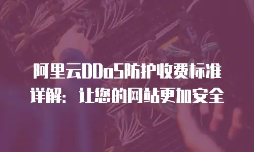 阿里云DDoS防护收费标准详解：让您的网站更加安全