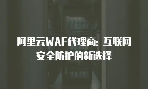 阿里云WAF代理商: 互联网安全防护的新选择